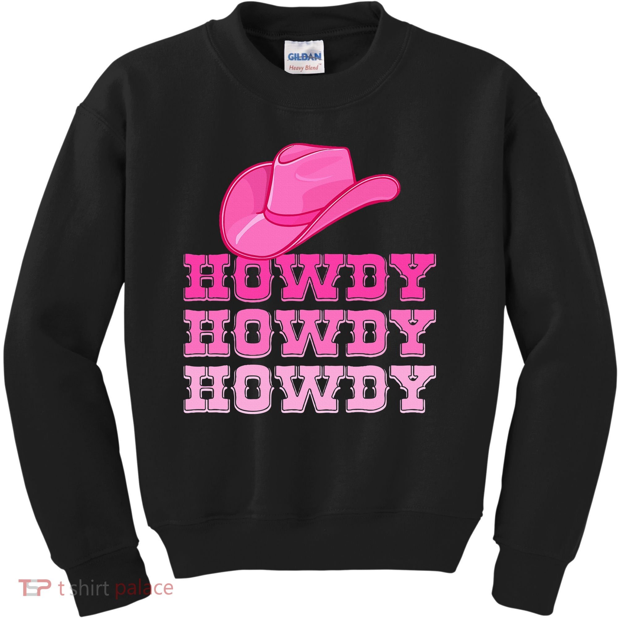 Pink Howdy Cowgirl Western Country Rodeo Kids Sweatshirt