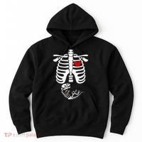 Pregnant Halloween Costume Dinosaur Skeleton Pregnant Mom Hoodie thumb 0