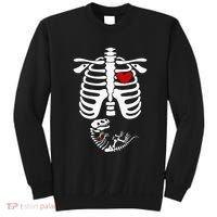 Pregnant Halloween Costume Dinosaur Skeleton Pregnant Mom Sweatshirt thumb 0
