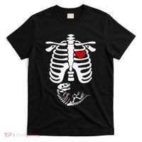 Pregnant Halloween Costume Dinosaur Skeleton Pregnant Mom T-Shirt thumb 0