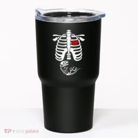 Pregnant Halloween Costume Dinosaur Skeleton Pregnant Mom Tumbler thumb 0