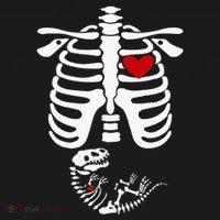 Pregnant Halloween Costume Dinosaur Skeleton Pregnant Mom Women's Tank Top thumb 5