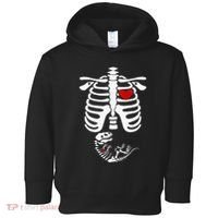 Pregnant Halloween Costume Dinosaur Skeleton Pregnant Mom Toddler Hoodie thumb 0