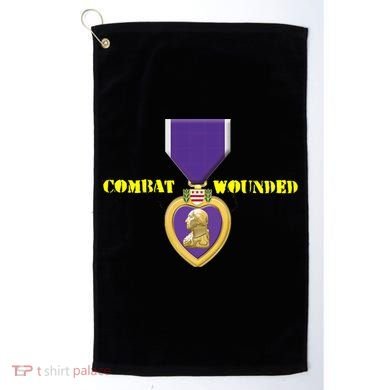 Purple Heart Combat Veteran Cool Gift Golf Towel