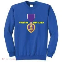 Purple Heart Combat Veteran Cool Gift Sweatshirt thumb 0