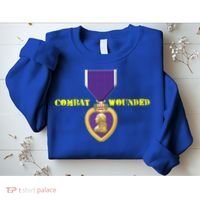 Purple Heart Combat Veteran Cool Gift Sweatshirt thumb 2