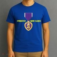 Purple Heart Combat Veteran Cool Gift T-Shirt thumb 3