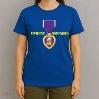 Purple Heart Combat Veteran Cool Gift T-Shirt thumb 4