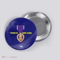 Purple Heart Combat Veteran Cool Gift Button thumb 0