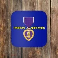 Purple Heart Combat Veteran Cool Gift Coaster thumb 0