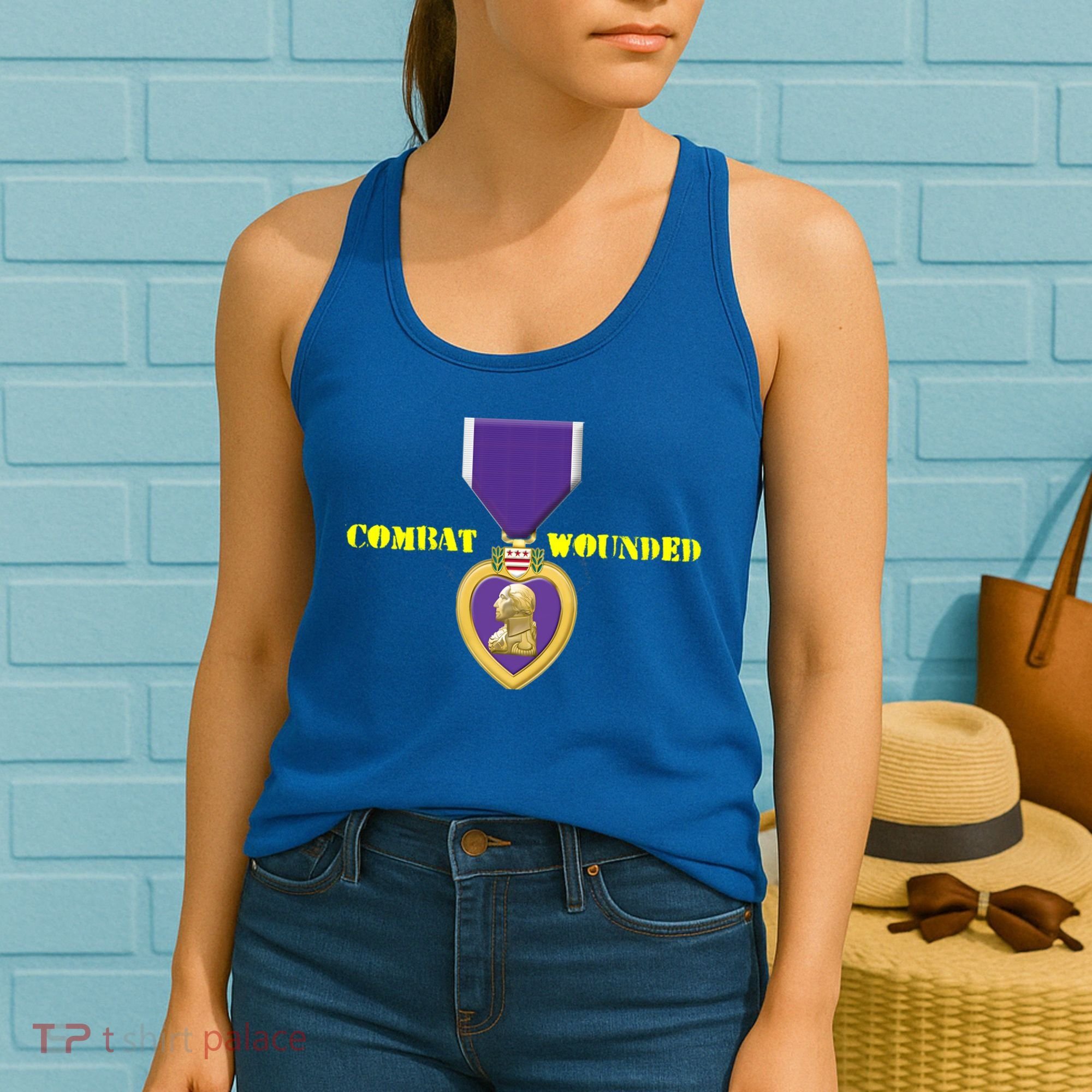 Purple Heart Combat Veteran Cool Gift Women's Tank Top