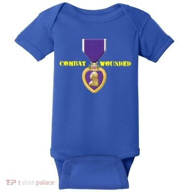 Purple Heart Combat Veteran Cool Gift Baby Bodysuit
