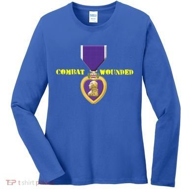 Purple Heart Combat Veteran Cool Gift Women's Long Sleeve Shirt