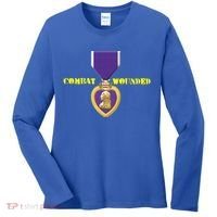 Purple Heart Combat Veteran Cool Gift Women's Long Sleeve Shirt thumb 0