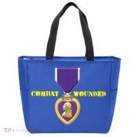 Purple Heart Combat Veteran Cool Gift Tote Bag thumb 0