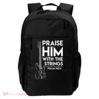 Praise Him Christian Worship Bass Guitar Player Backpack thumb 0
