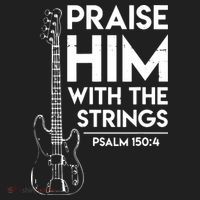 Praise Him Christian Worship Bass Guitar Player Tumbler thumb 3