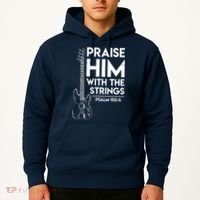 Praise Him Christian Worship Bass Guitar Player Hoodie thumb 2