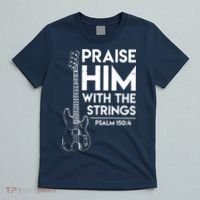 Praise Him Christian Worship Bass Guitar Player T-Shirt thumb 5