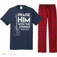 Praise Him Christian Worship Bass Guitar Player Pajama Set thumb 0