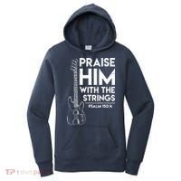 Praise Him Christian Worship Bass Guitar Player Women's Hoodie thumb 0