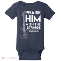 Praise Him Christian Worship Bass Guitar Player Baby Bodysuit thumb 0