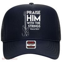 Praise Him Christian Worship Bass Guitar Player Hat thumb 0