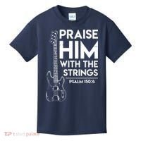 Praise Him Christian Worship Bass Guitar Player Kids T-Shirt thumb 0