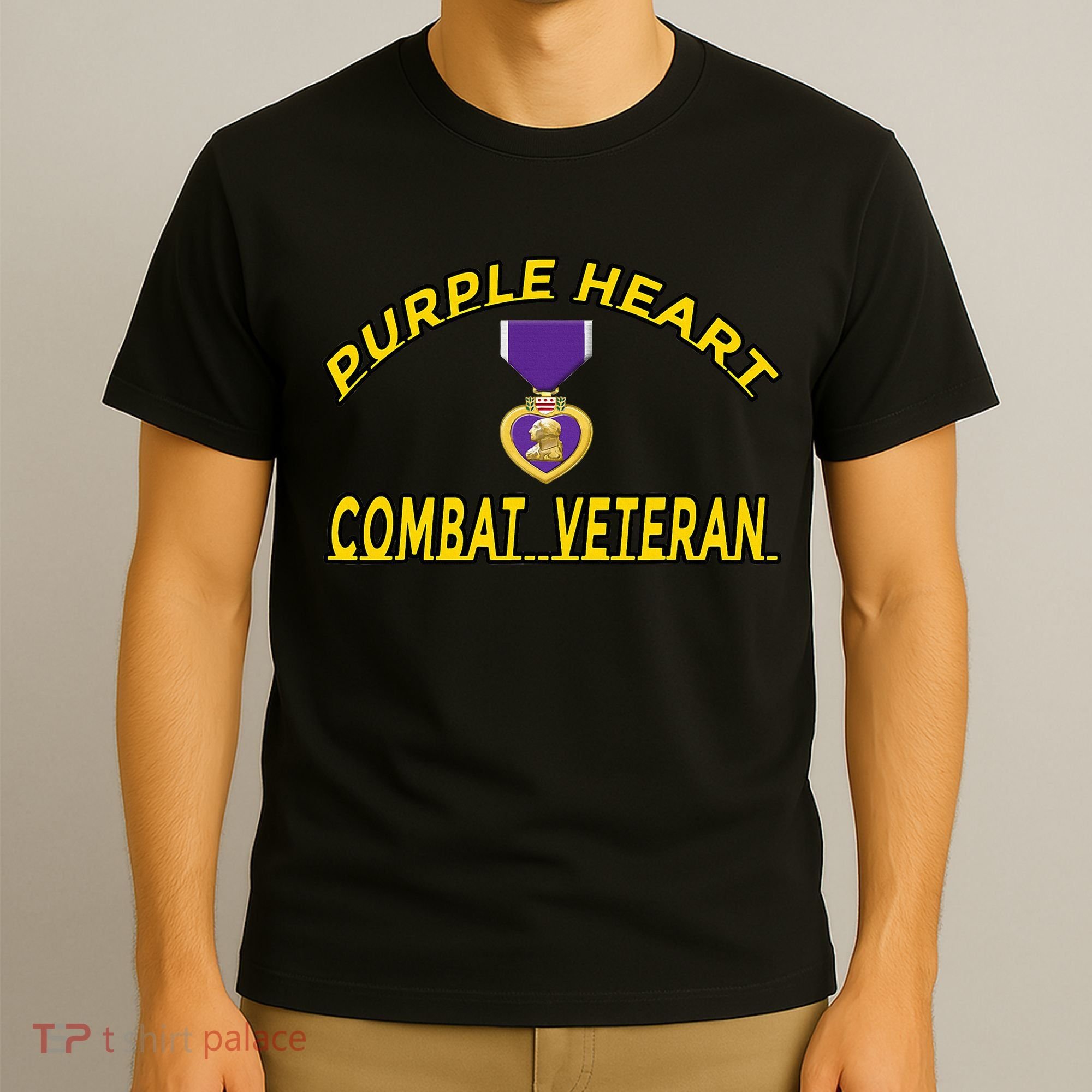 Purple Heart Combat Veteran T-Shirt