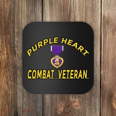 Purple Heart Combat Veteran Coaster