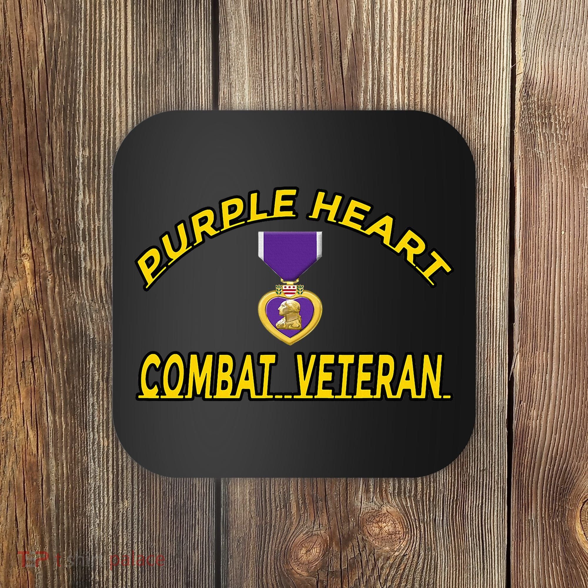 Purple Heart Combat Veteran Coaster