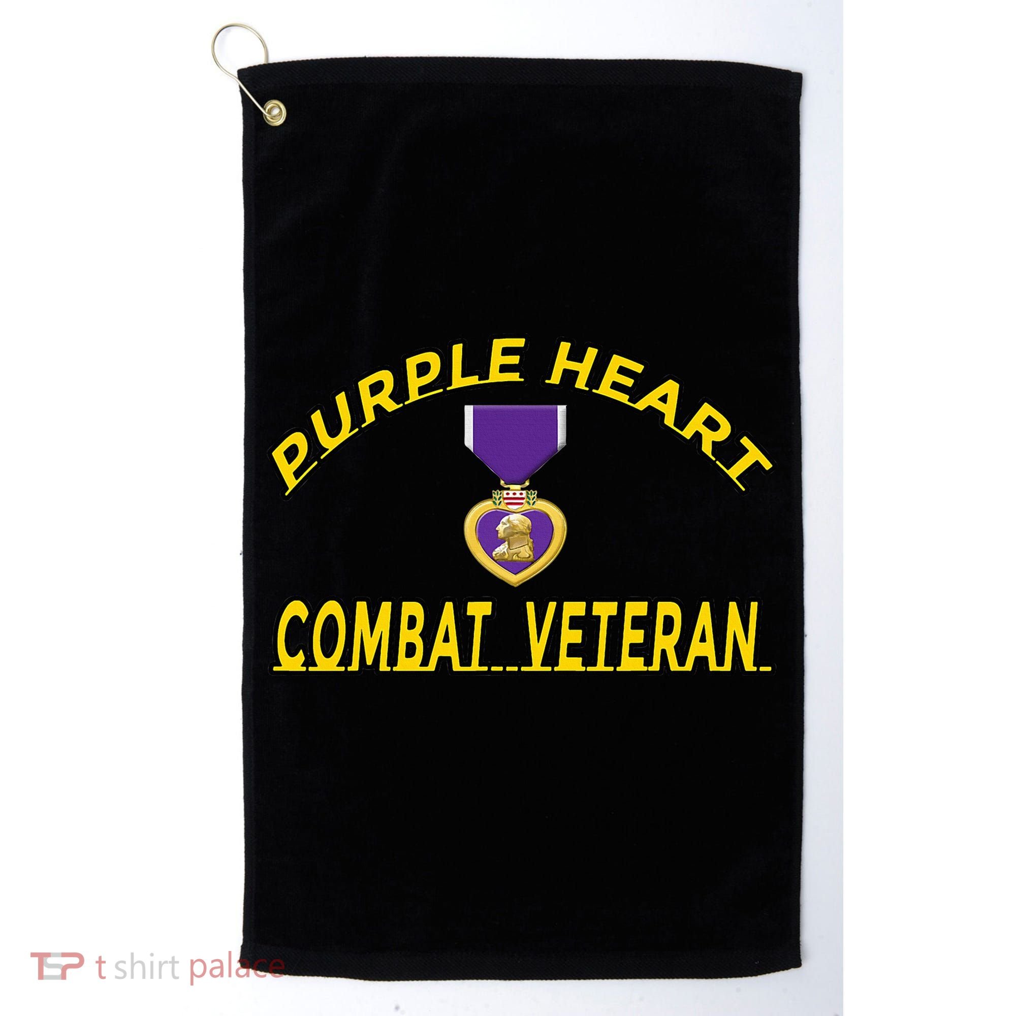 Purple Heart Combat Veteran Golf Towel