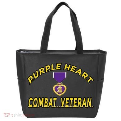 Purple Heart Combat Veteran Tote Bag
