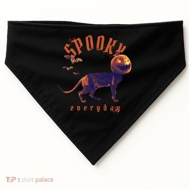 Pumpkin Head Cat USA-Made Doggie Bandana