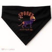 Pumpkin Head Cat USA-Made Doggie Bandana thumb 0