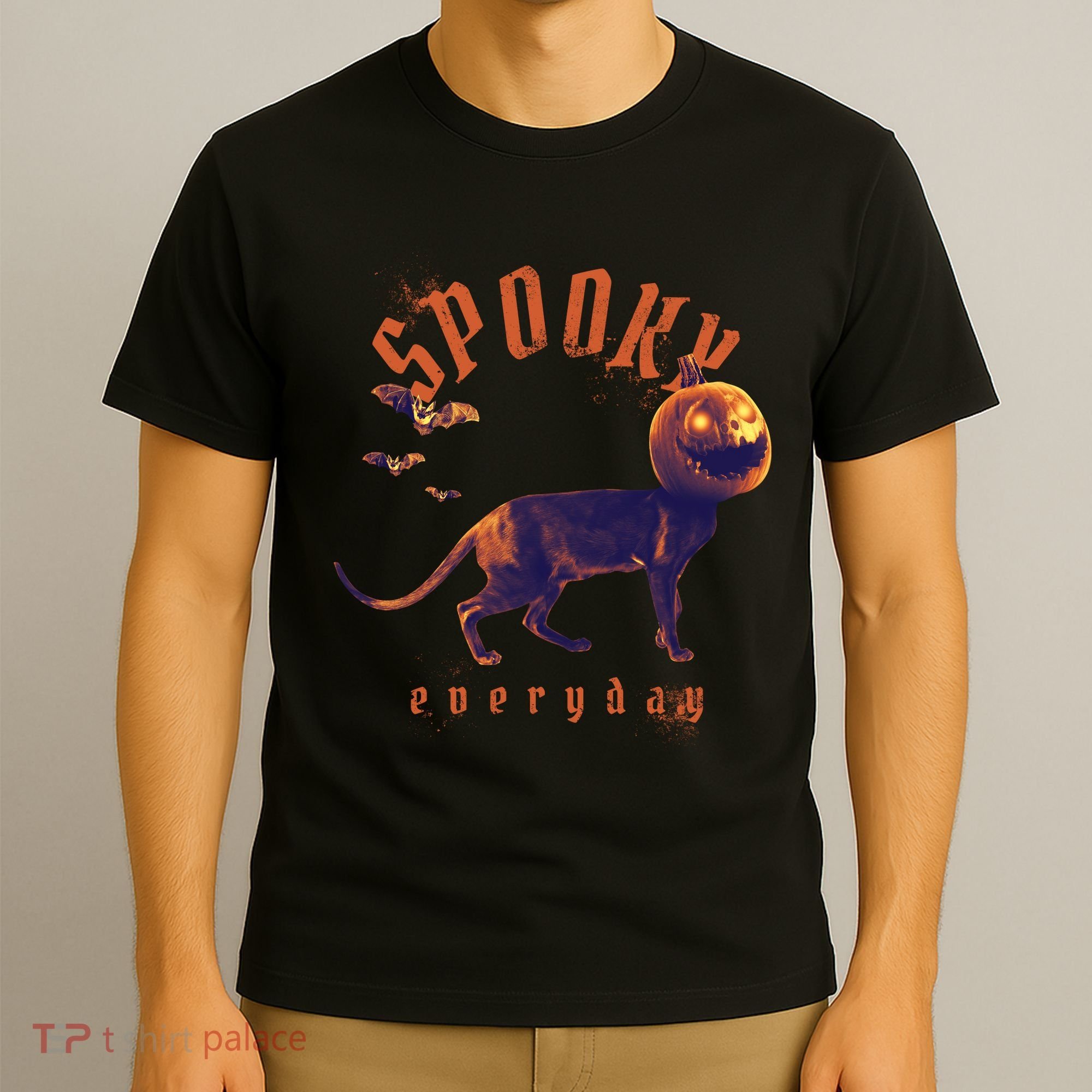 Pumpkin Head Cat T-Shirt