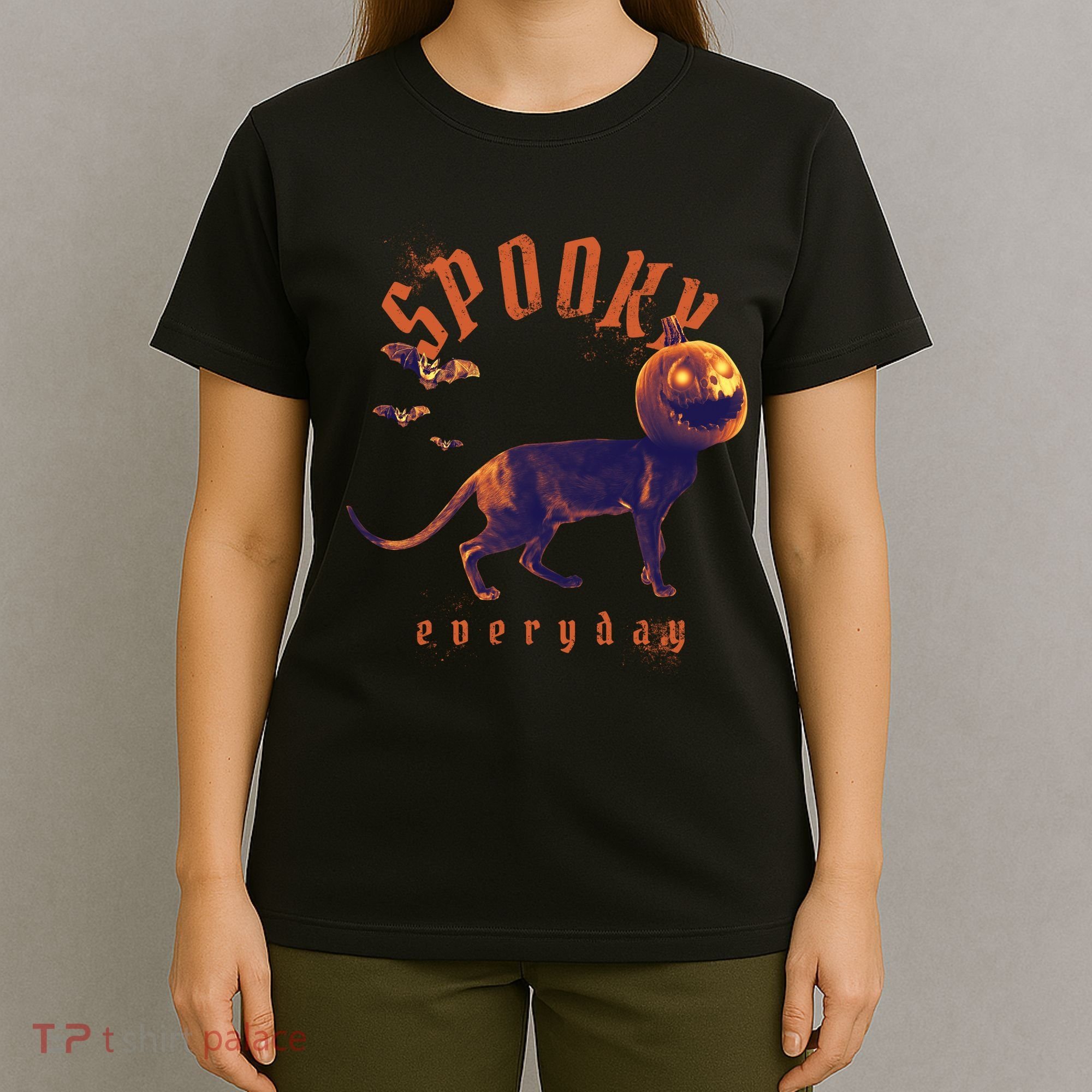 Pumpkin Head Cat T-Shirt