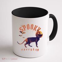 Pumpkin Head Cat Coffee Mug thumb 1