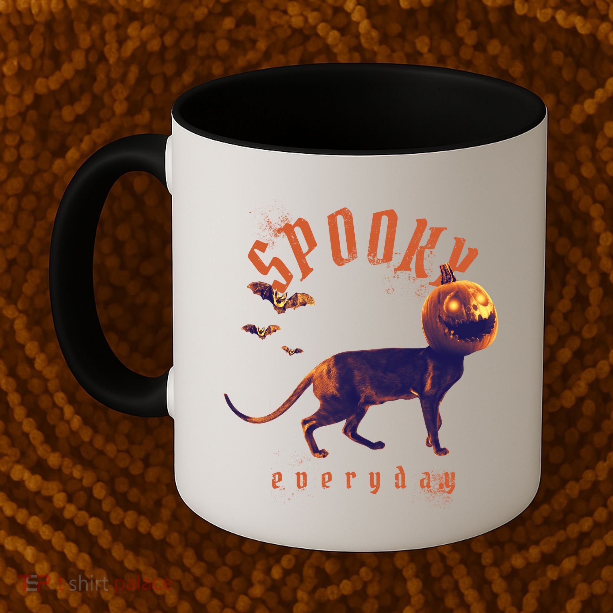 Pumpkin Head Cat Coffee Mug