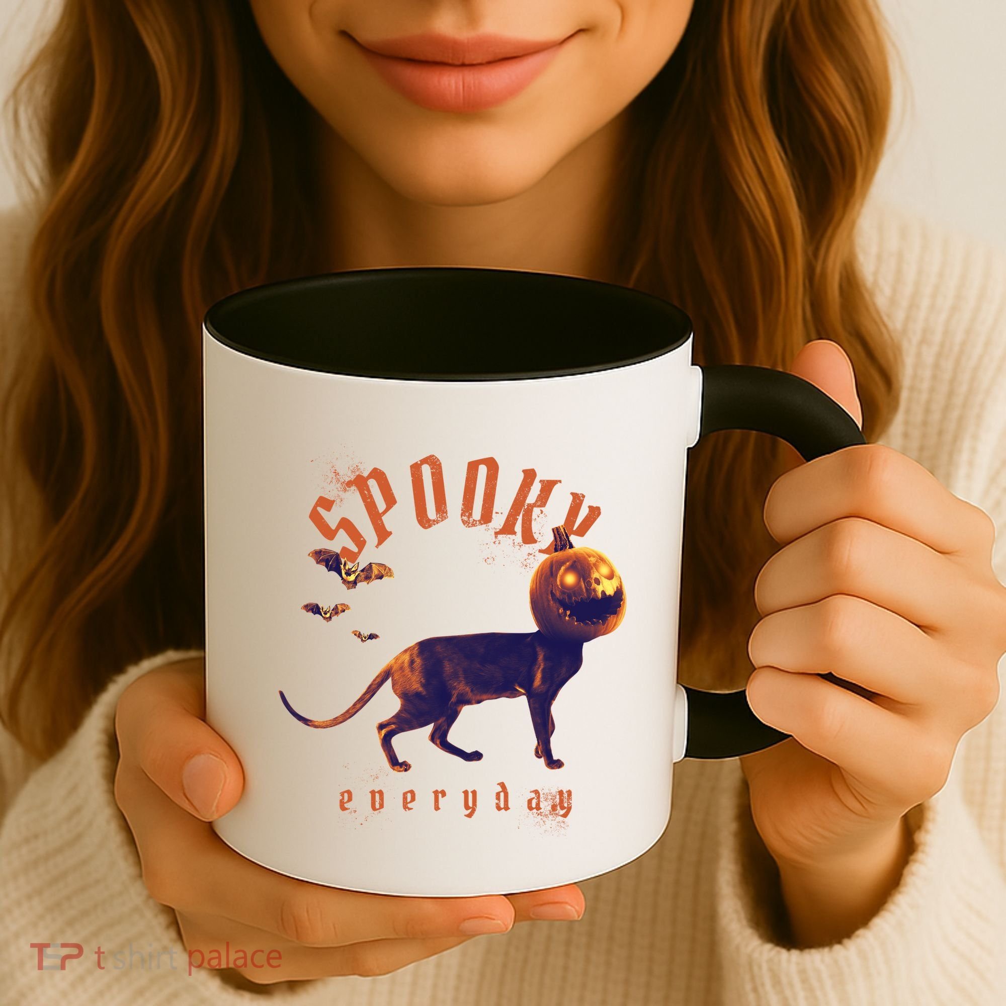 Pumpkin Head Cat Coffee Mug