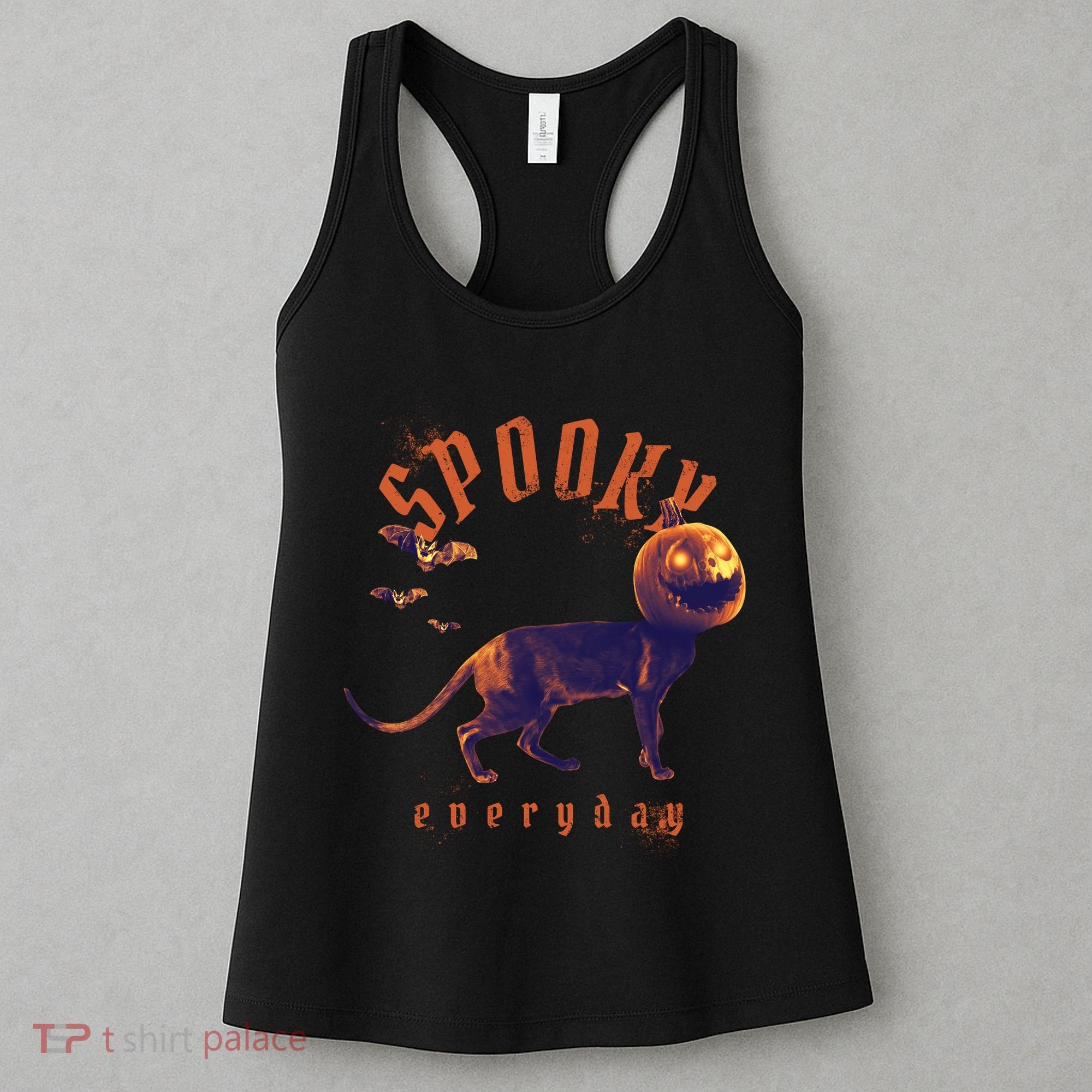 Pumpkin Head Cat Women's Tank Top