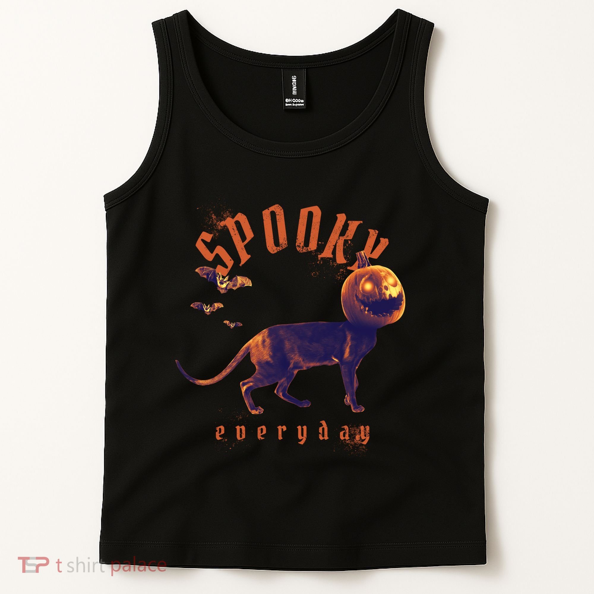 Pumpkin Head Cat Tank Top