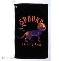 Pumpkin Head Cat Golf Towel thumb 0