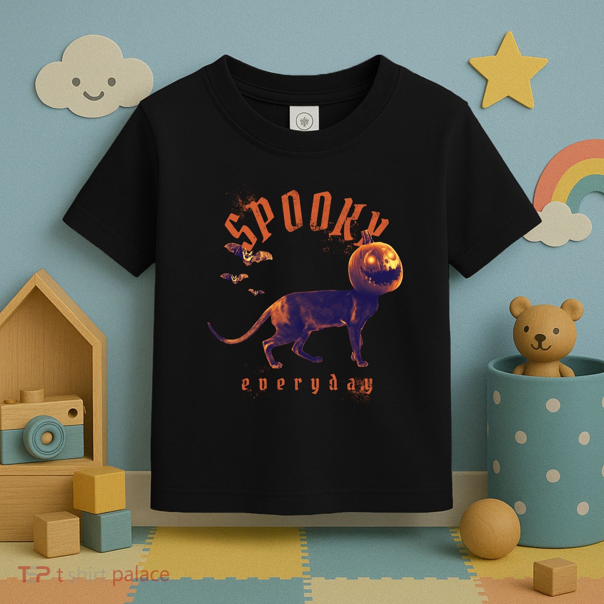 Pumpkin Head Cat Toddler T-Shirt