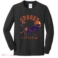 Pumpkin Head Cat Kids Long Sleeve Shirt thumb 0