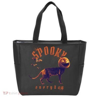 Pumpkin Head Cat Tote Bag