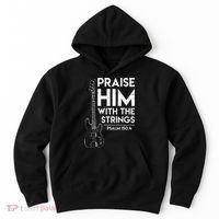 Praise Him Christian Worship Bass Guitar Player Hoodie thumb 0