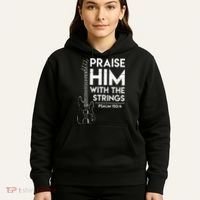 Praise Him Christian Worship Bass Guitar Player Hoodie thumb 5