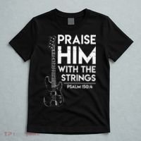 Praise Him Christian Worship Bass Guitar Player T-Shirt thumb 5