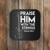 Praise Him Christian Worship Bass Guitar Player Coaster thumb 0